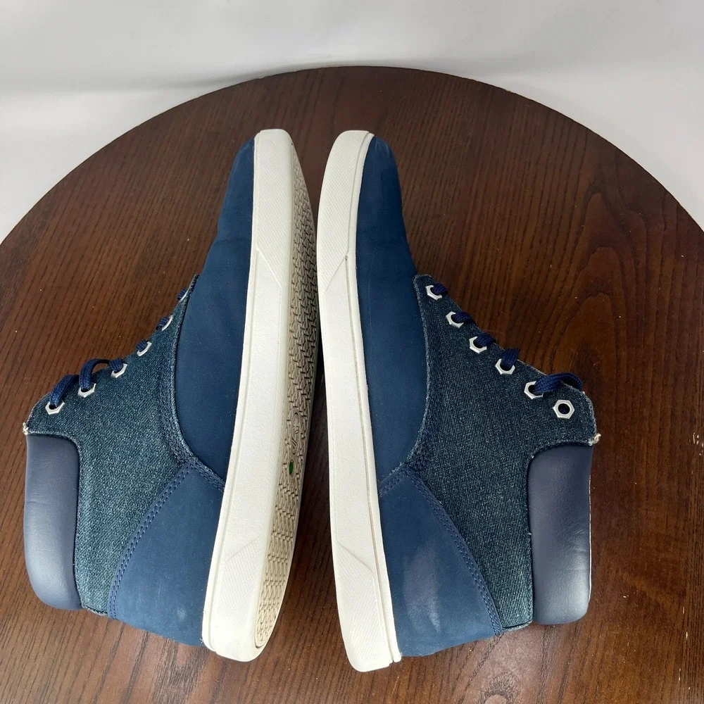 Timberland Groveton Chukka Boot Men 8.5 Navy Nubuck Leather Sneaker Combat A16DD